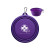 Custom Large Collapsible Silicone Pet Bowl - Purple