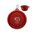 Custom Large Collapsible Silicone Pet Bowl - Red