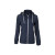 Custom Women's Club Jacket - Navy With Grey Front View