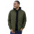 Custom Everett Bomber Jacket - Model Wearing Loden Green Jacket