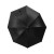 Custom 47" Arc Extended Coverage Umbrella - Black With Black Top View 