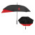 Custom 47" Arc Extended Coverage Umbrella - Black With Red  
