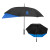 Custom 47" Arc Extended Coverage Umbrella - Black With Royal