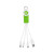 Custom Rabs Multi-Charging Cables With Watch Dock - White/Lime Green