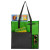 Custom Radius Recycled Non-Woven Tote - Lime Back Side