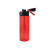 Custom 24 Oz. Pop Sip RPET Bottle - Translucent Red/Black With Open Cap
