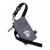 Custom THE GOODS Recycled Felt Lanyard Wallet - Charcoal With Handle