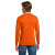 Custom Gildan - Heavy Cotton 100% Cotton Long Sleeve T-Shirt - Orange Back View  