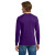 Custom Gildan - Heavy Cotton 100% Cotton Long Sleeve T-Shirt - Purple Back View  