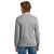 Custom Gildan - Heavy Cotton 100% Cotton Long Sleeve T-Shirt - Sports Grey Back View    
