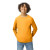 Custom Gildan - Heavy Cotton 100% Cotton Long Sleeve T-Shirt - Gold Front View 