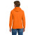 Custom Gildan - Heavy Blend Full-Zip Hooded Sweatshirt -Safety Orange Back View 