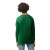 Custom Gildan Youth Heavy Cotton 100% Cotton Long Sleeve T-Shirt - Forest Green Back View 