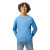Custom Gildan Youth Heavy Cotton 100% Cotton Long Sleeve T-Shirt - Carolina Blue Front VIew 