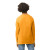 Custom Gildan Youth Heavy Cotton 100% Cotton Long Sleeve T-Shirt - Gold Back View 