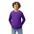 Custom Gildan Youth Heavy Cotton 100% Cotton Long Sleeve T-Shirt - Purple Front View