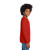 Custom Gildan Youth Heavy Cotton 100% Cotton Long Sleeve T-Shirt - Red Side View