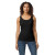 Custom Gildan Softstyle Junior Fit Tank Top - Black Front View 
