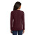 Custom Port & Company Women's Long Sleeve Core Cotton Tee - Athletic Maroon Back View