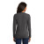 Custom Port & Company Women's Long Sleeve Core Cotton Tee - Charcoal Back View