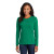 Custom Port & Company Women's Long Sleeve Core Cotton Tee - Kelly Front View