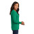 Custom Port & Company Women's Long Sleeve Core Cotton Tee - Kelly Side View