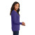 Custom Port & Company Women's Long Sleeve Core Cotton Tee - Purple Side View 