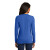 Custom Port & Company Women's Long Sleeve Core Cotton Tee - Royal Back View