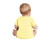 Custom Rabbit Skins Infant Short Sleeve Baby Rib Bodysuit - Banana Yellow Back View