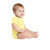 Custom Rabbit Skins Infant Short Sleeve Baby Rib Bodysuit - Banana Yellow Side View