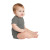 Custom Rabbit Skins Infant Short Sleeve Baby Rib Bodysuit - Charcoal Side View