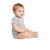 Custom Rabbit Skins Infant Short Sleeve Baby Rib Bodysuit - Heather Side View