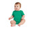 Custom Rabbit Skins Infant Short Sleeve Baby Rib Bodysuit - Kelly Green Front View