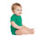 Custom Rabbit Skins Infant Short Sleeve Baby Rib Bodysuit - Kelly Green Side View