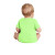 Custom Rabbit Skins Infant Short Sleeve Baby Rib Bodysuit - Key Lime Back View