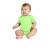 Custom Rabbit Skins Infant Short Sleeve Baby Rib Bodysuit - Key Lime Front View