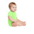 Custom Rabbit Skins Infant Short Sleeve Baby Rib Bodysuit - Key Lime Side View