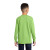 Custom Port & Company Youth Long Sleeve Core Cotton Tee - Lime Back View 