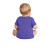 Custom Rabbit Skins Infant Short Sleeve Baby Rib Bodysuit - Purple Back View