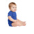 Custom Rabbit Skins Infant Short Sleeve Baby Rib Bodysuit - Royal Blue Side View