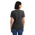 Custom Port & Company Women's Core Cotton V-Neck Tee - Dark heather Gray Back Side