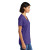 Custom Port & Company Women's Core Cotton V-Neck Tee - Purple Side View 