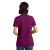 Custom Port & Company Women's Core Cotton V-Neck Tee - Raspberry Back Side 