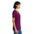 Custom Port & Company Women's Core Cotton V-Neck Tee - Raspberry Side View 