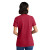 Custom Port & Company Women's Core Cotton V-Neck Tee - Red Back Side 