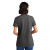 Custom Port & Company Women's Core Cotton V-Neck Tee - Charcoal Back Side 