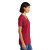 Custom Port & Company Women's Core Cotton V-Neck Tee - Red Side View 