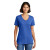 Custom Port & Company Women's Core Cotton V-Neck Tee - Royal Front Side