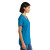 Custom Port & Company Women's Core Cotton V-Neck Tee - Sapphire Side View 