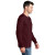 Custom Long Sleeve Color Cotton T-Shirt-Port & Company - Athletic Maroon Side View